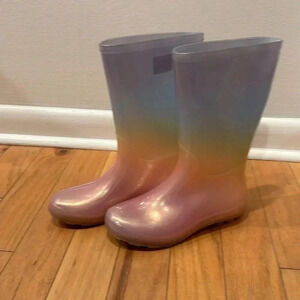 cat & jack Rainbow rain boots size 3